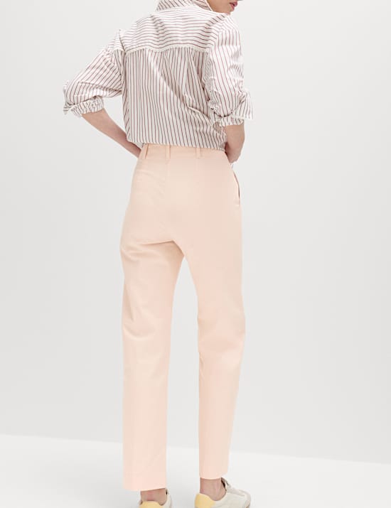 Cotton Rich Straight Leg Trousers