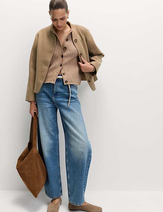 Collarless Short Jacket