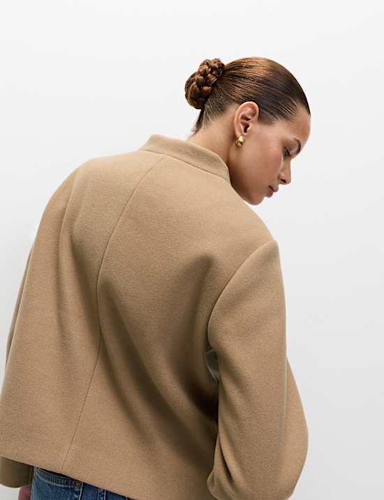 Collarless Short Jacket