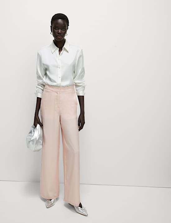 Organza Wide Leg Trousers