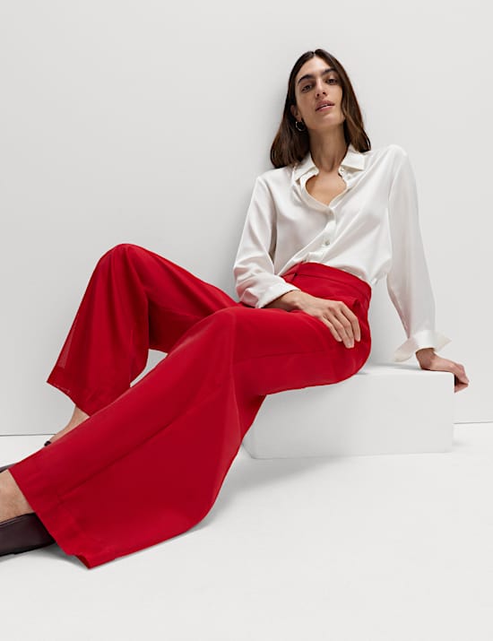 Organza Wide Leg Trousers