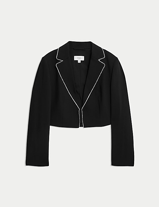 Korte blazer met versiering en elegante snit
