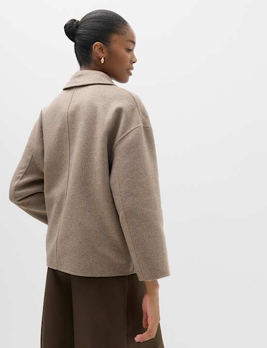 Faux Fur Trim Short Coat