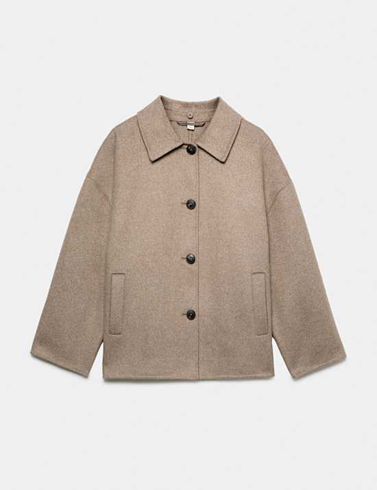 Faux Fur Trim Short Coat
