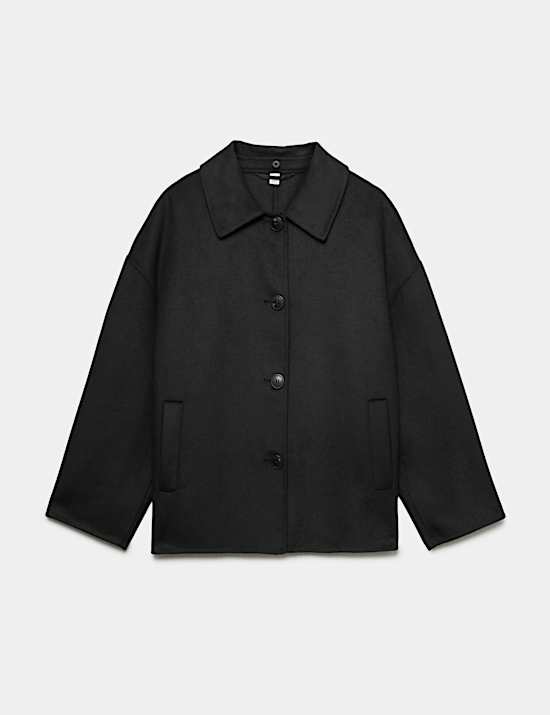 Faux Fur Trim Short Coat