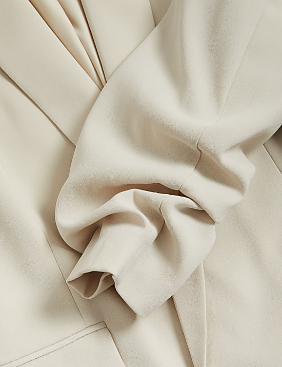 Blazer &agrave; manches ruch&eacute;es