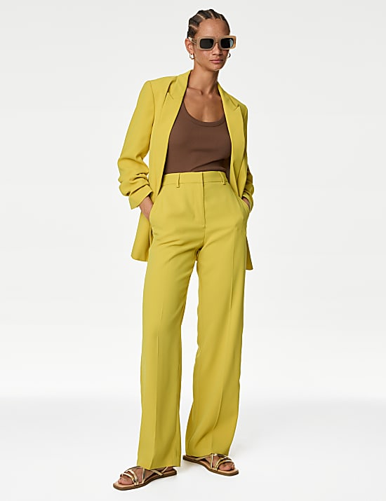 Ruched Sleeve Blazer