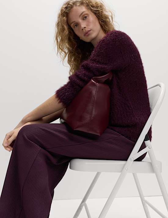 Plisse Elasticated Waist Trousers