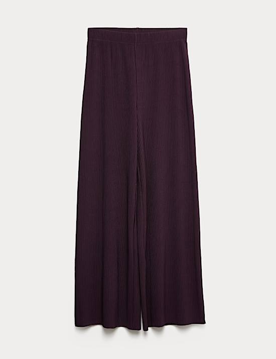 Plisse Elasticated Waist Trousers