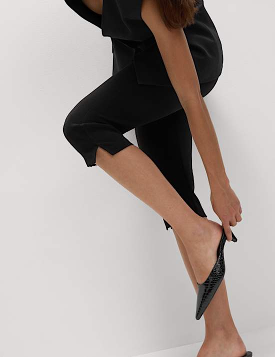 Slim Fit Cropped Trousers