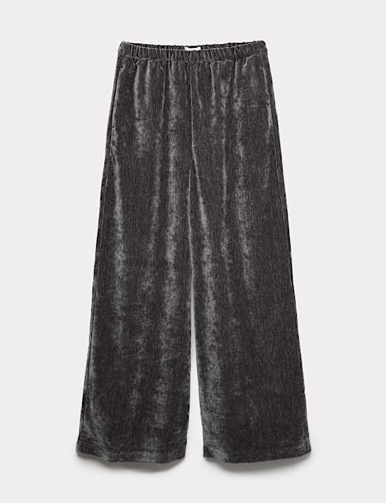 Mottled Velvet Straight Leg Trousers