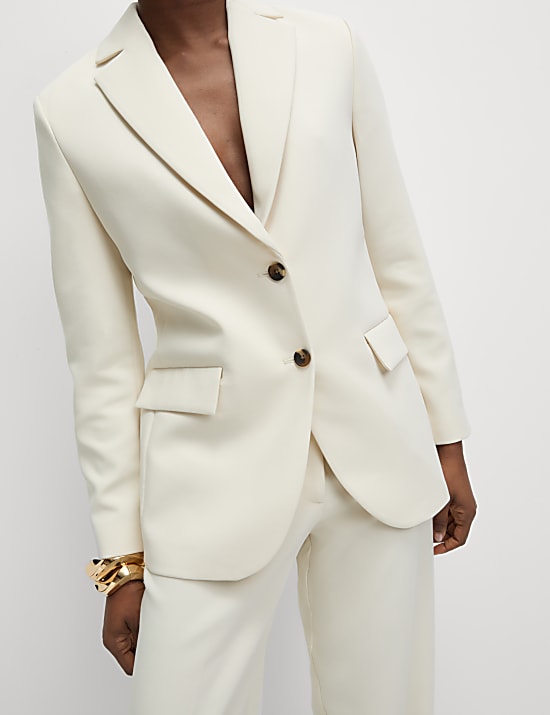 Blazer met één rij knopen