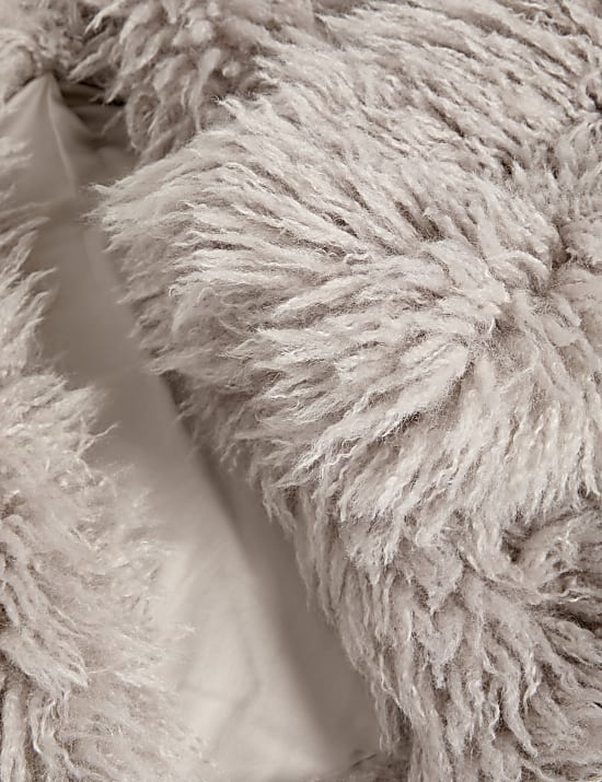 Faux Fur Collarless Short Coat