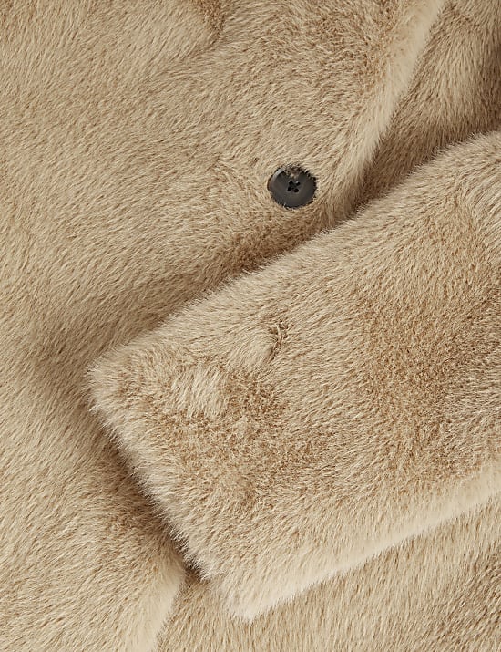 Faux Fur Collared Longline Coat