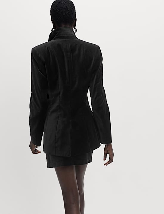 Cotton Rich Velvet Mini A-Line Skirt