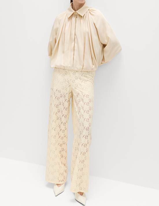 Lace Wide Leg Trousers
