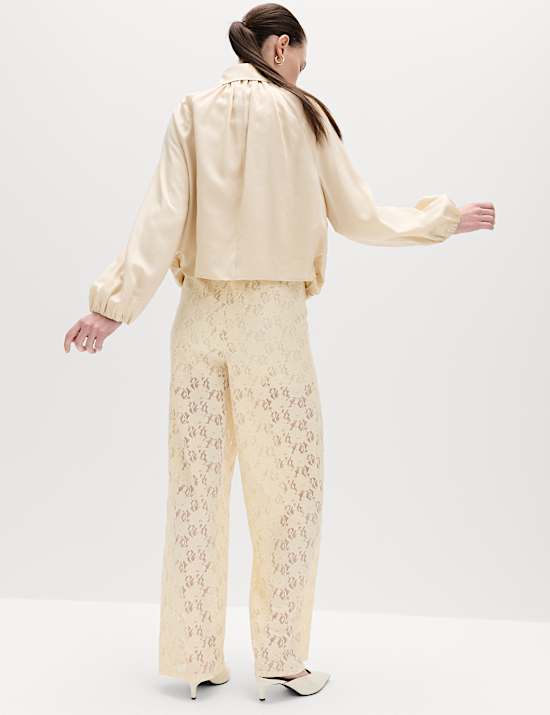 Lace Wide Leg Trousers