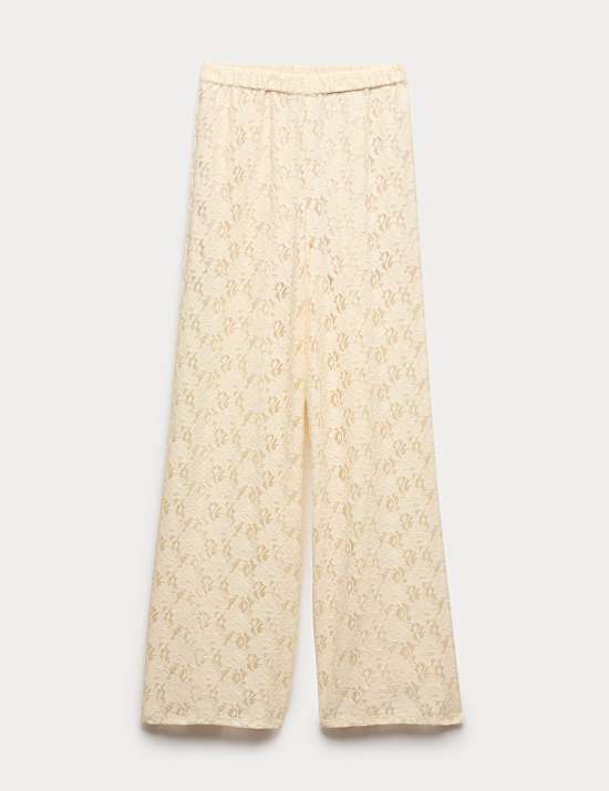 Lace Wide Leg Trousers