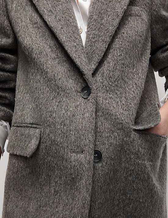 Textured Blazer Coat With Wool