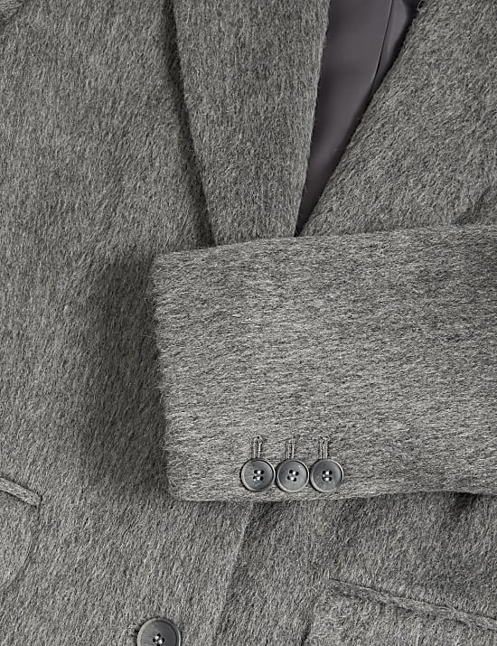 Textured Blazer Coat With Wool