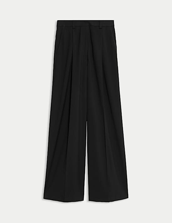Pleated Wide Leg Trousers