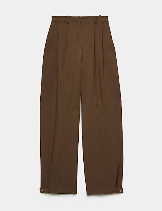 Double Pleat Cuff Detail Trousers