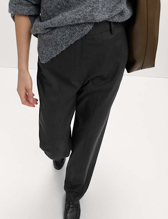 Straight Leg Trousers with Stretch