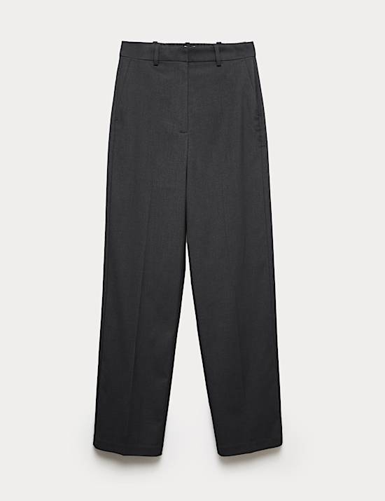 Straight Leg Trousers with Stretch