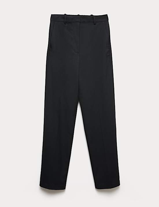 Straight Leg Trousers with Stretch