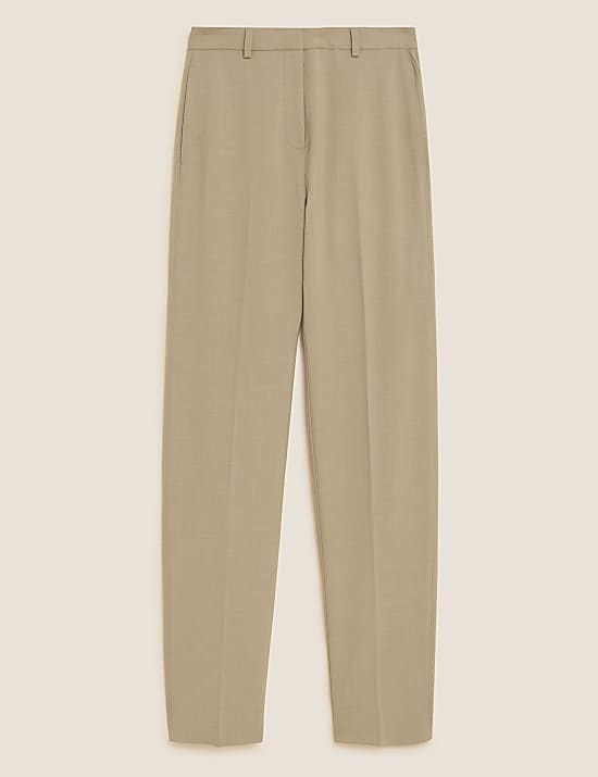Straight Leg Trousers with Stretch
