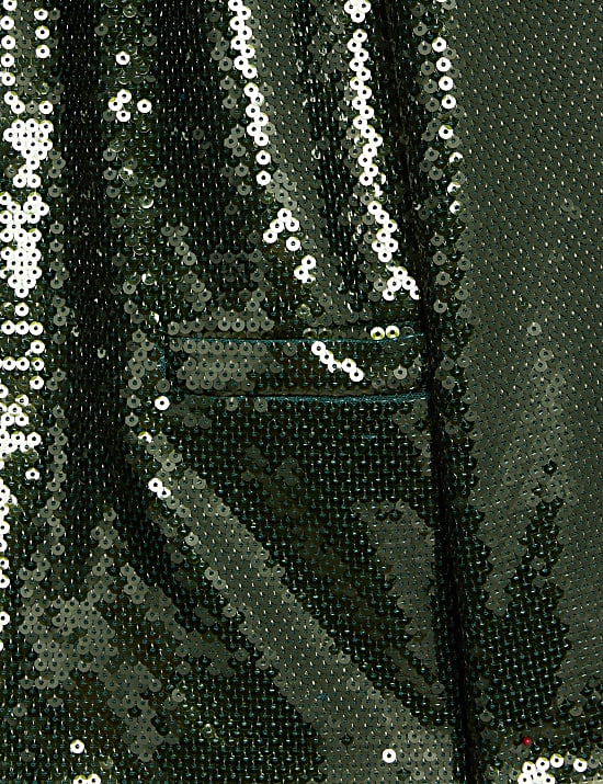 Ruimvallende blazer met versiering en enkele rij knopen