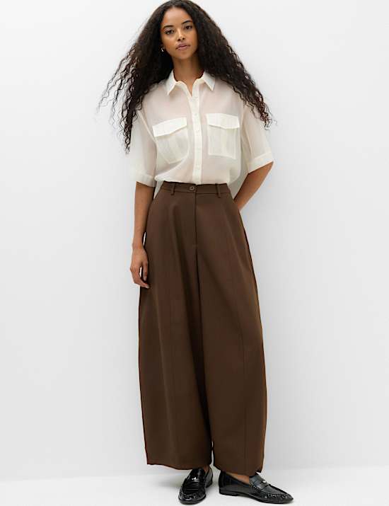 Barrel Leg Trousers