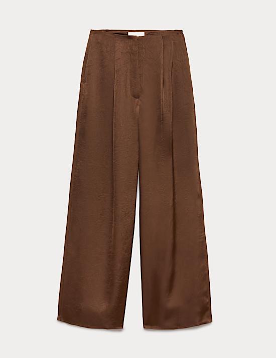 Satin Wide Leg Trousers