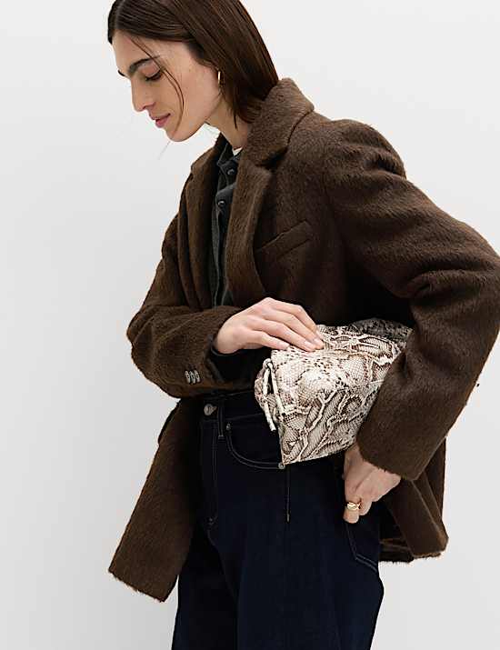 Wool blend brushed blazer