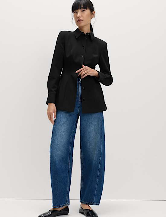 Tailored Cinched Waist Blazer