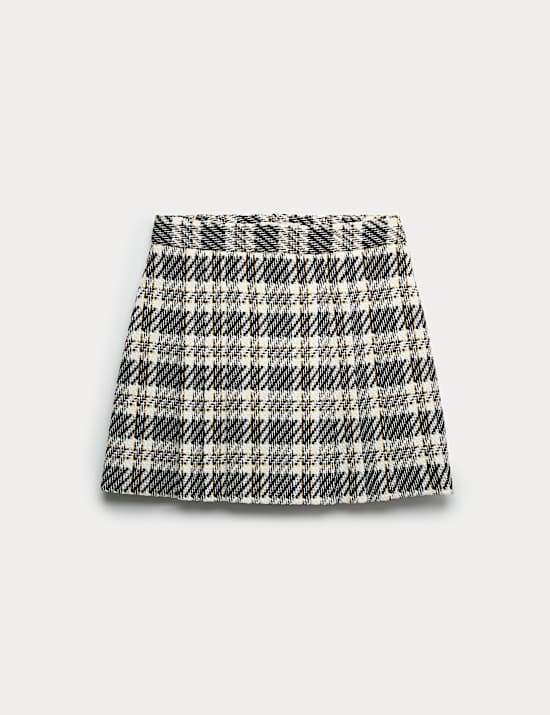 Minijupe pliss&eacute;e &agrave; carreaux