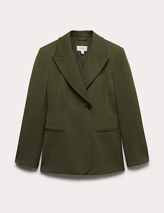 Długa taliowana marynarka asymetryczna