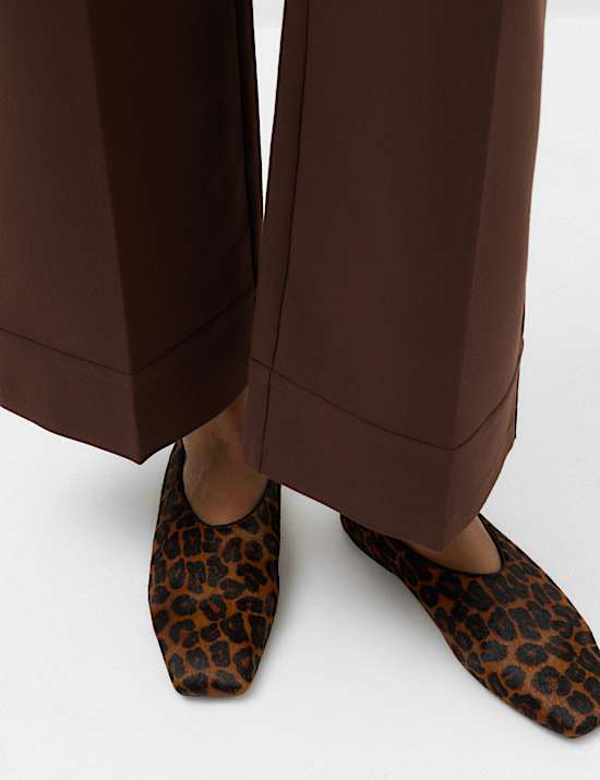 Belted Straight Leg Trousers