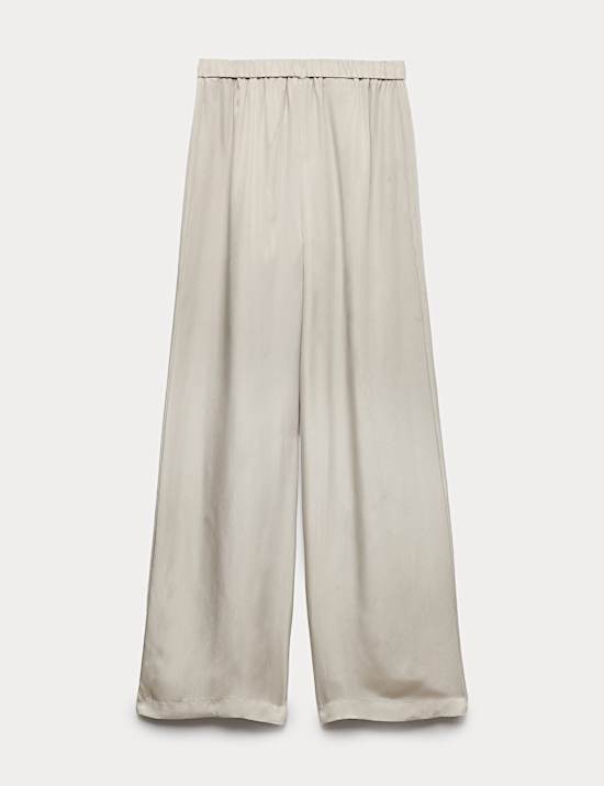 Satin Wide Leg Trousers