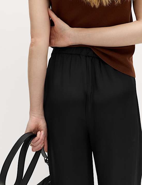 Satin Wide Leg Trousers