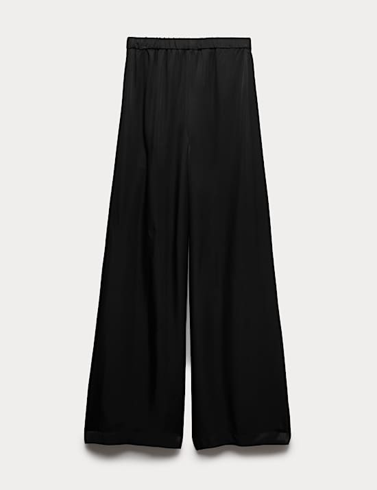 Satin Wide Leg Trousers