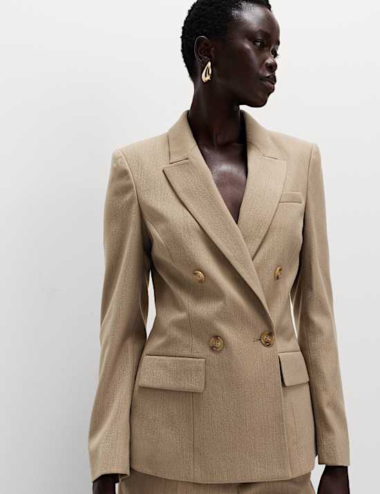 Tailored Double Breasted Oversized Blazer