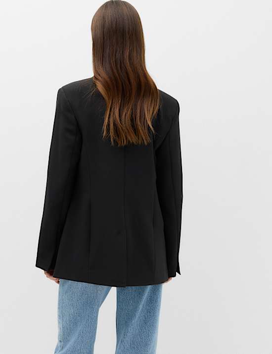 Woven Straight Single Breasted Blazer