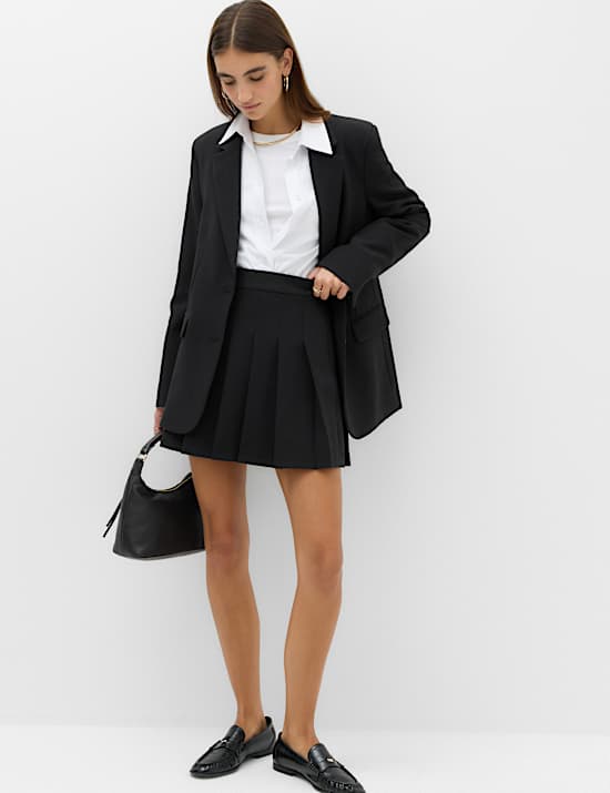 Woven Straight Single Breasted Blazer