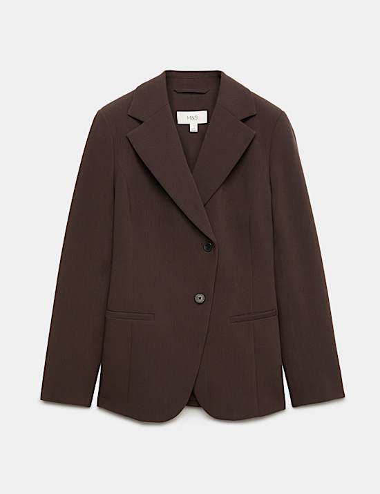 Tailored Cinched Waist Asymmetric Blazer