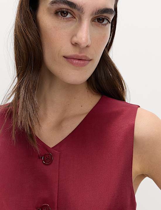 Sheen Collarless Waistcoat