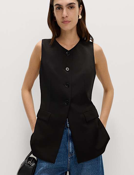 Sheen Collarless Waistcoat