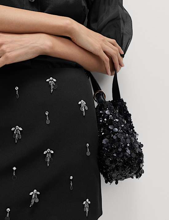 Minirok met versiersels