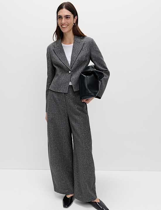 Metallic Cropped Jacket