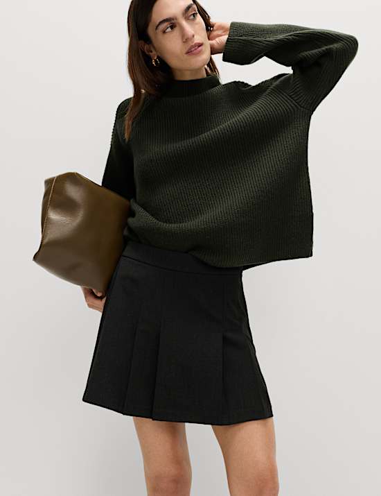 Mini-Faltenrock mit Karomuster